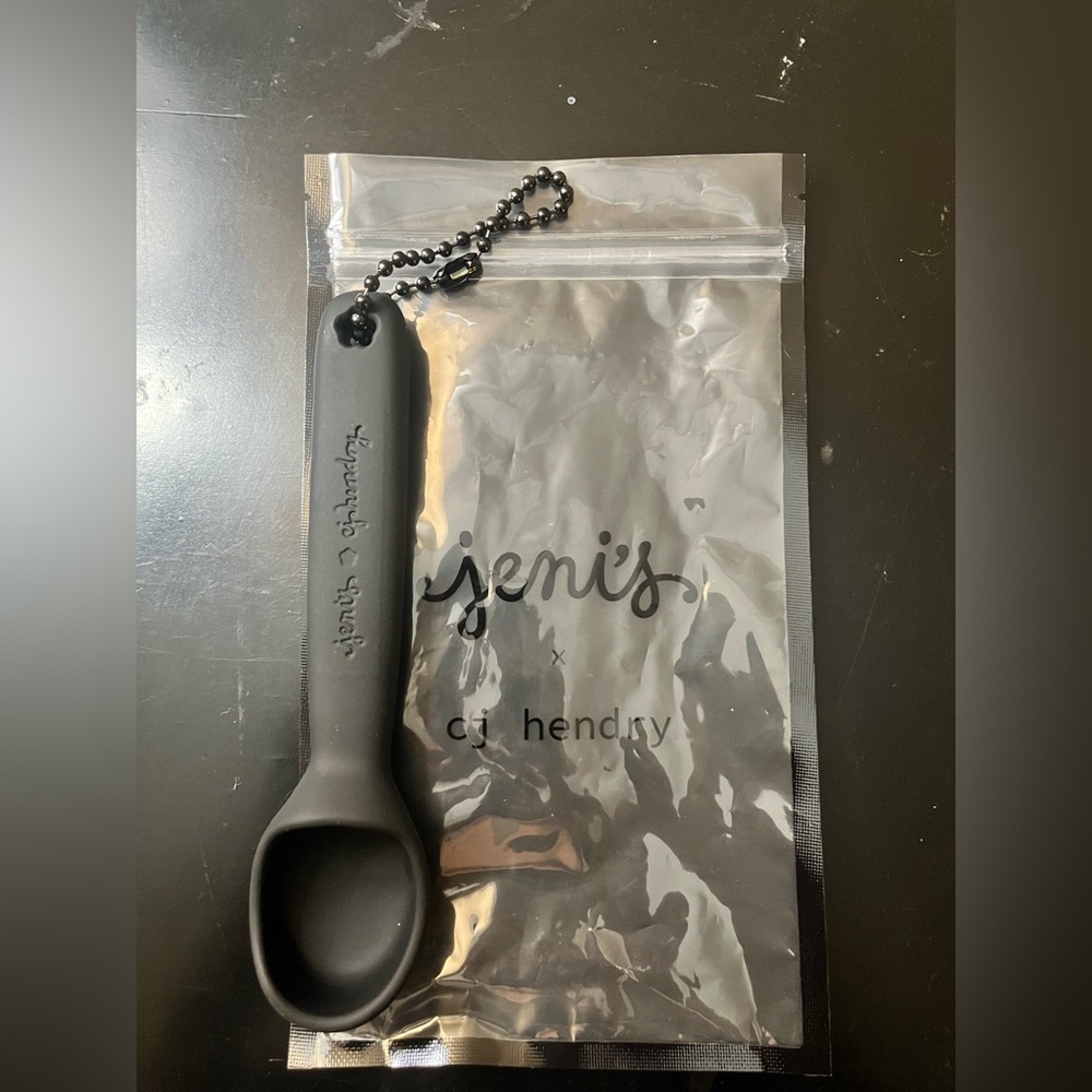 CJ Hendry x Jeni's Black Silicone Scoop Keychain